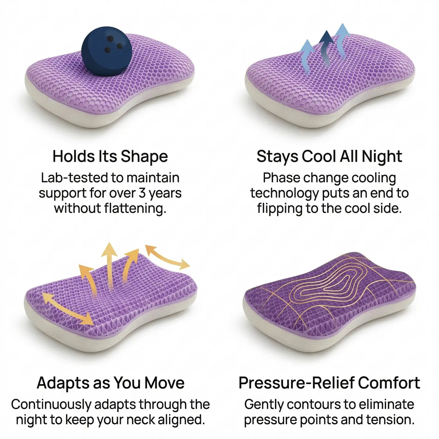 HexaRest Air — Dual-Sided Honeycomb Pillow
