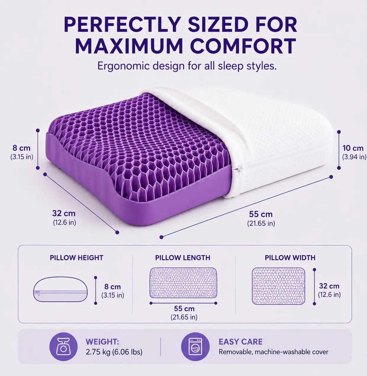 HexaRest Adaptive Honeycomb Pillow